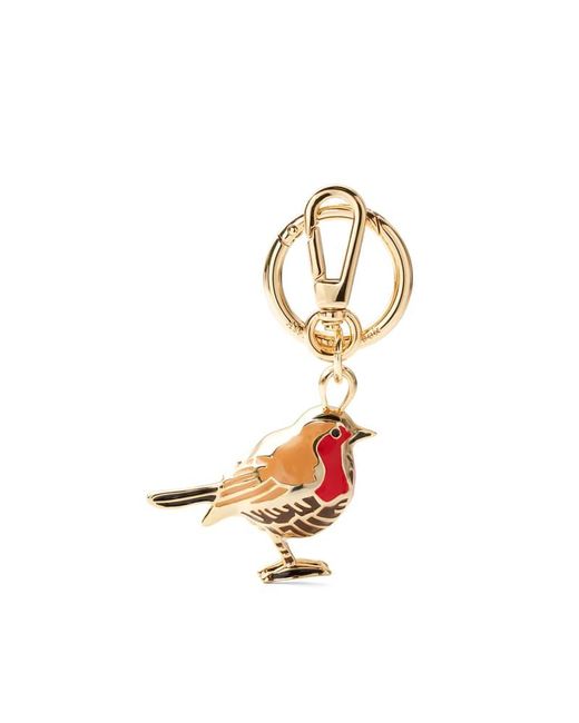 Aspinal Metallic Robin Bag Charm & Keyring