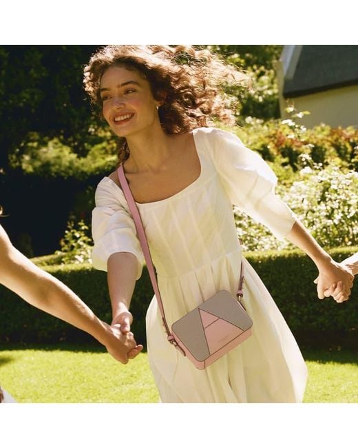 Aspinal Pink Camera Crossbody Bag