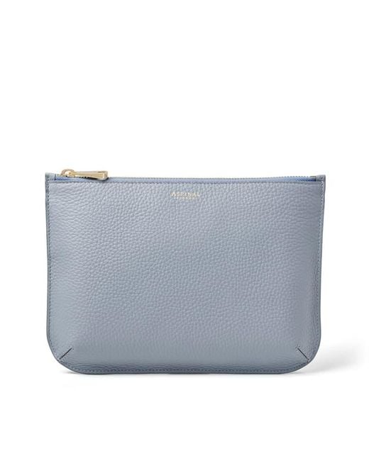 Aspinal Blue Large Ella Pouch
