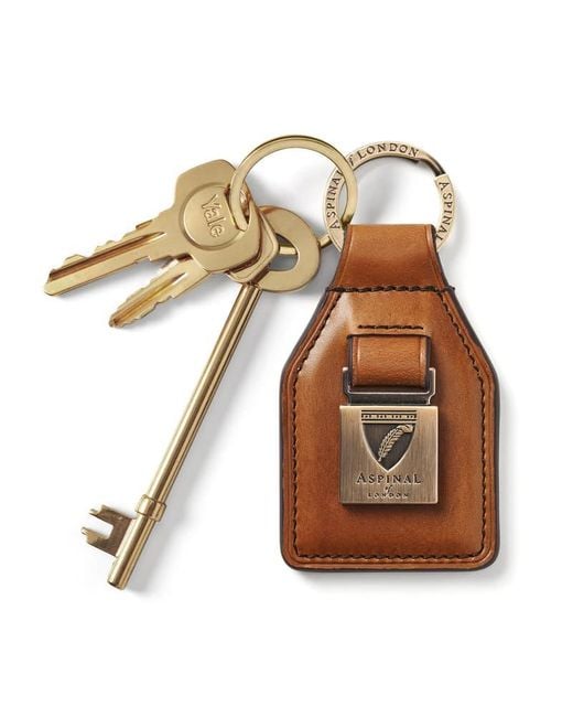 Aspinal Brown Shield Plaque Keyring
