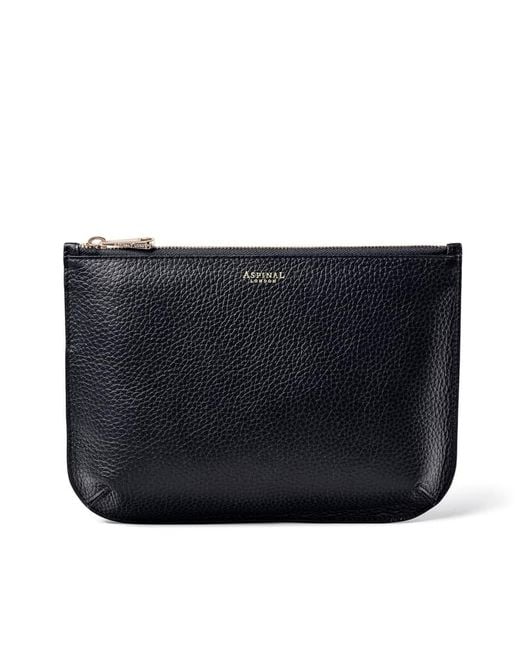Aspinal Black Large Ella Pouch