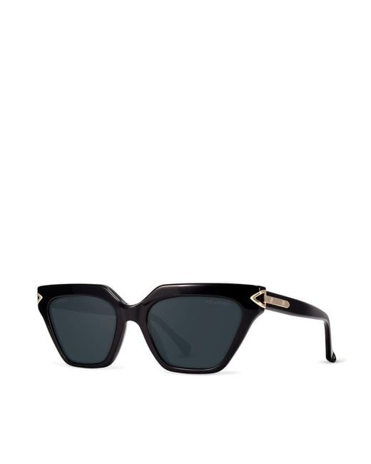 Aspinal Black Isla Cat-Eye Sunglasses