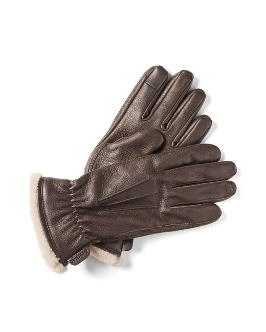 Aspinal Brown Deerskin Leather Gloves
