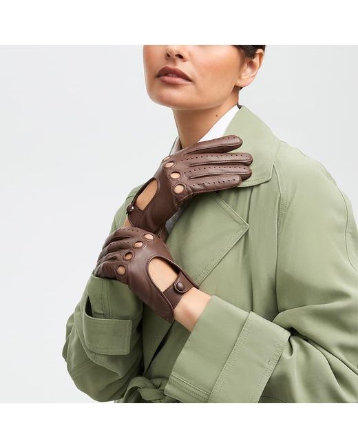 Aspinal Brown Driving Gloves