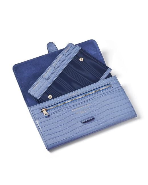 Aspinal Blue Travel Wallet