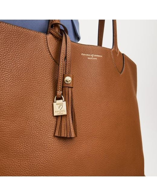 Aspinal Brown Hudson Tote Bag