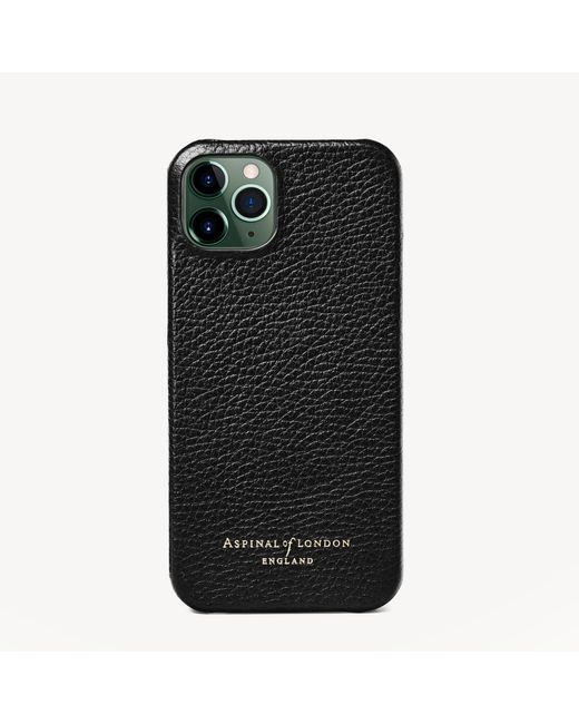 Aspinal of London Pebble Leather Iphone 13 Case in Black | Lyst UK