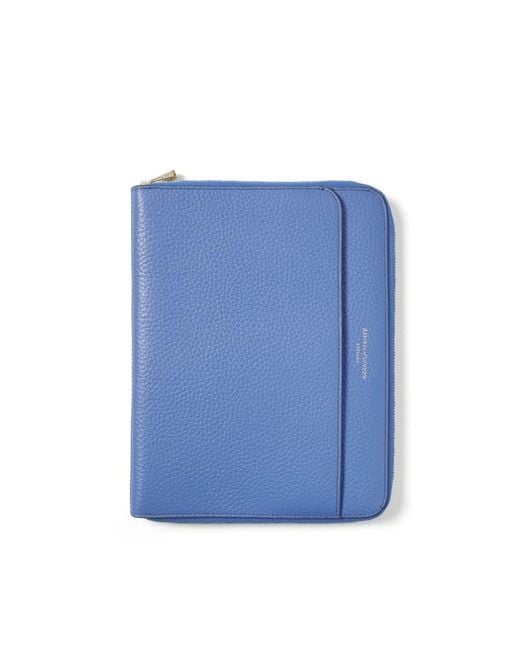 Aspinal Blue A5 Compact Organiser Padfolio