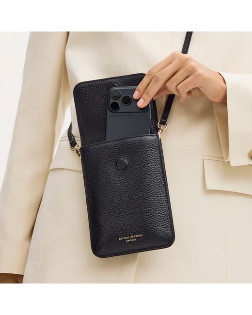 Aspinal Black Duo-Umhängetasche Für Smartphones