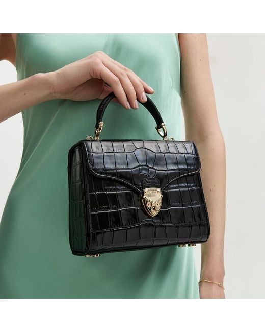 Aspinal Black Midi Mayfair Bag