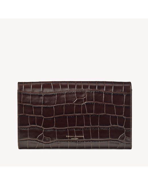 Aspinal Brown Travel Wallet