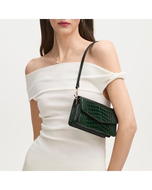 Aspinal Green Eliza Clutch