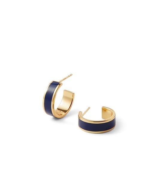 Aspinal Metallic Enamel Hoop Earrings