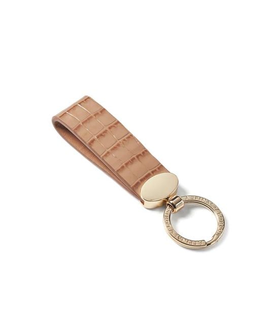 Aspinal Natural Oval Loop Keyring
