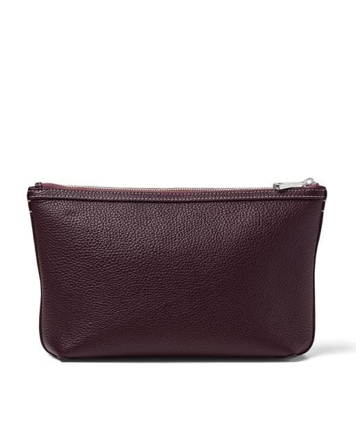 Aspinal Purple Hudson Large Pouch