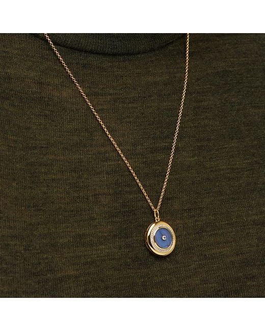 Aspinal Metallic Round Locket Necklace