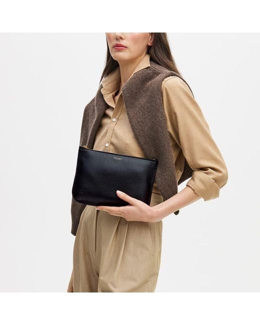 Aspinal Black Large Ella Pouch