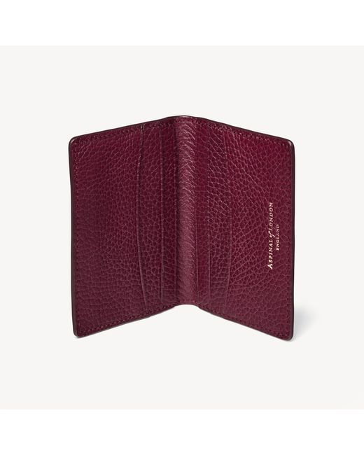 Aspinal of London Pebble Leather Full Sized Double Fold Cit Card Holder ...