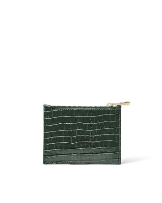 Aspinal Green Small Essential Flat Pouch