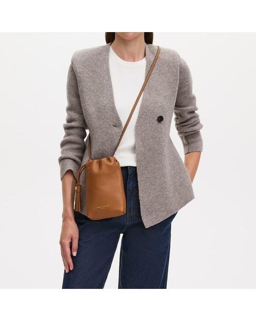 Aspinal Gray Hudson Crossbody Pouch