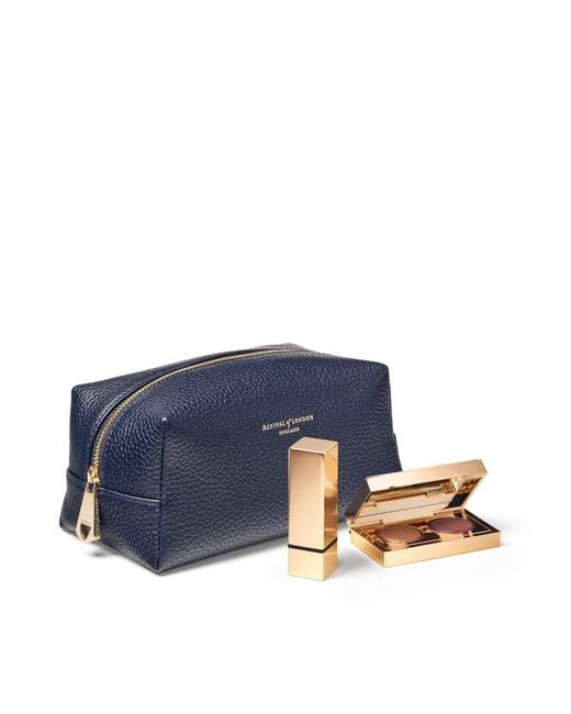 Aspinal Blue Makeup Bag