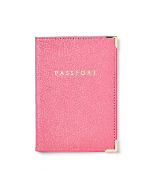 Aspinal Pink Passport Cover
