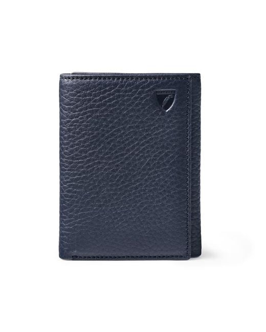 Aspinal Blue Trifold Wallet for men
