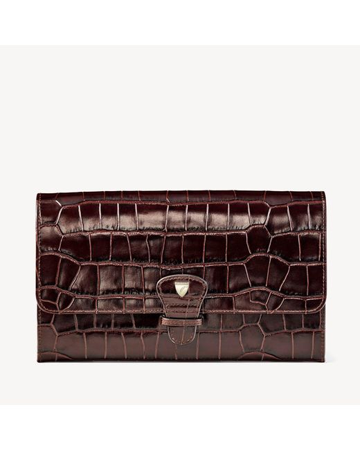 Aspinal Brown Travel Wallet