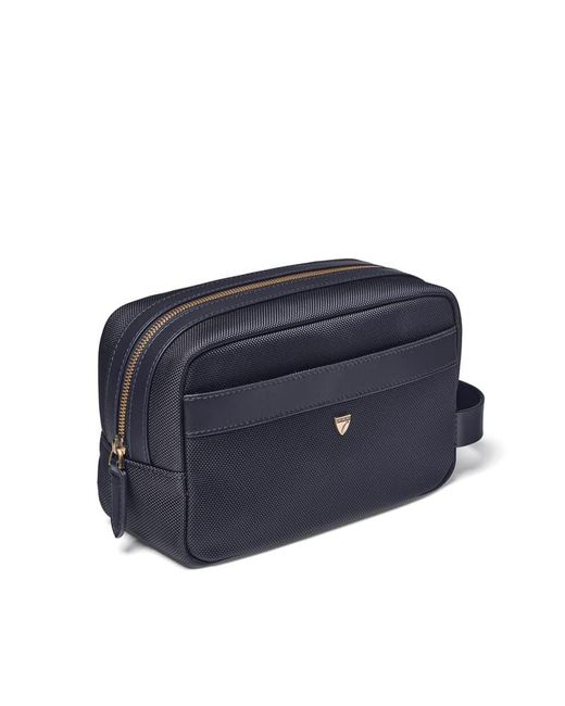 Aspinal Leather Mens Wash Bag Aspinal Of London Wash Bag In Blue - Main Image