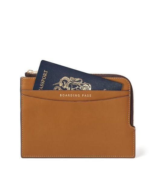 Aspinal Blue Zipped Travel Wallet