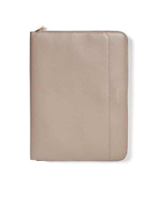 Aspinal Brown A4 Compact Organiser Padfolio