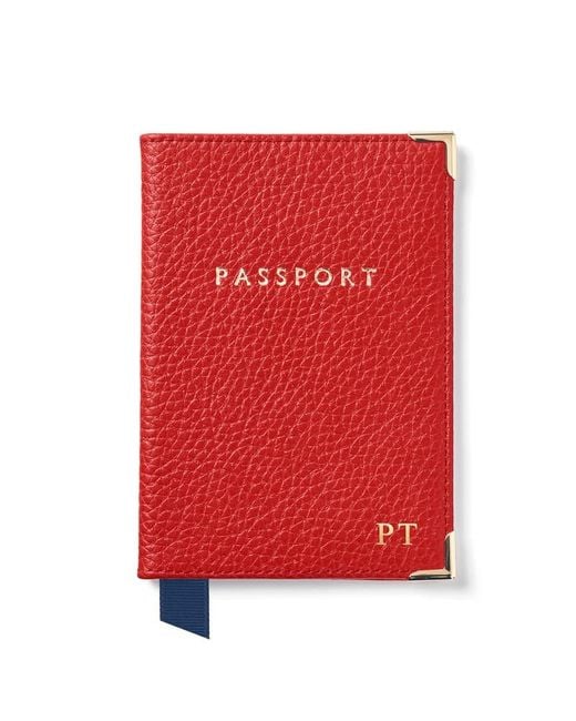 Aspinal Red Passport Cover