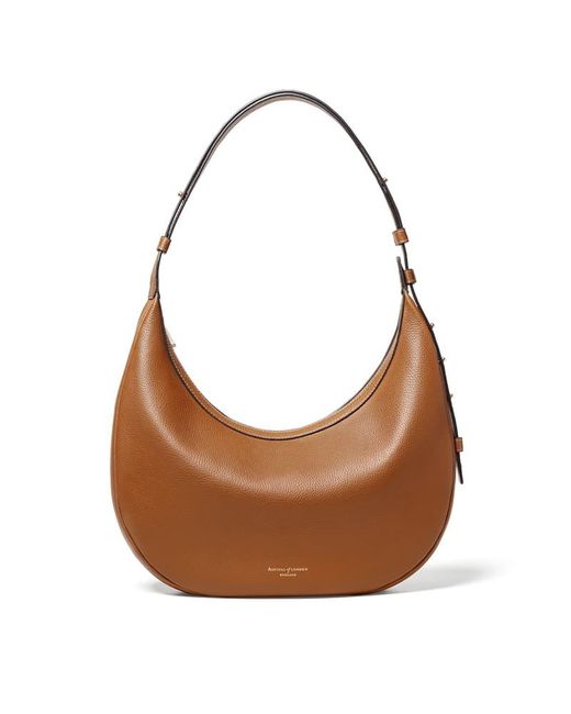 Aspinal Brown Hudson Crescent Bag