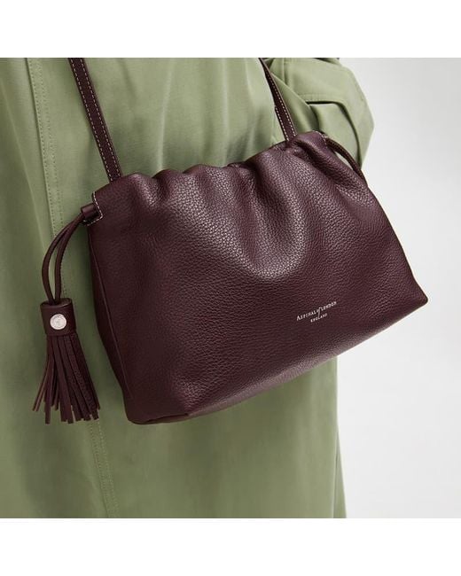 Aspinal Purple Soho Large Crossbody Pouch