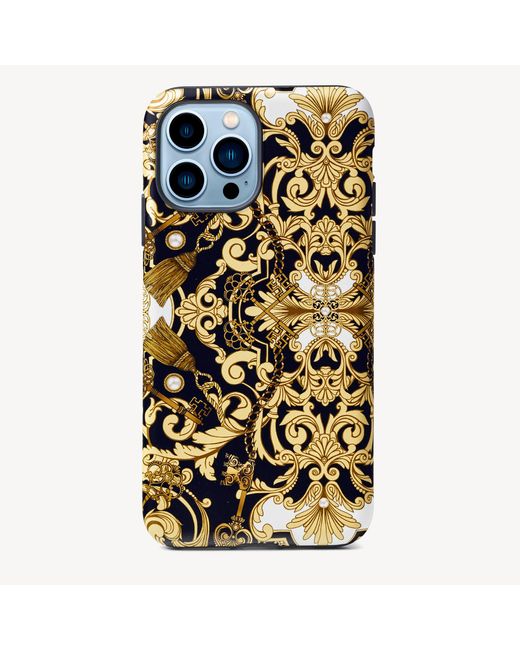 Aspinal of London Silk Gold And Black Pearl Baroque Emily Carter Iphone