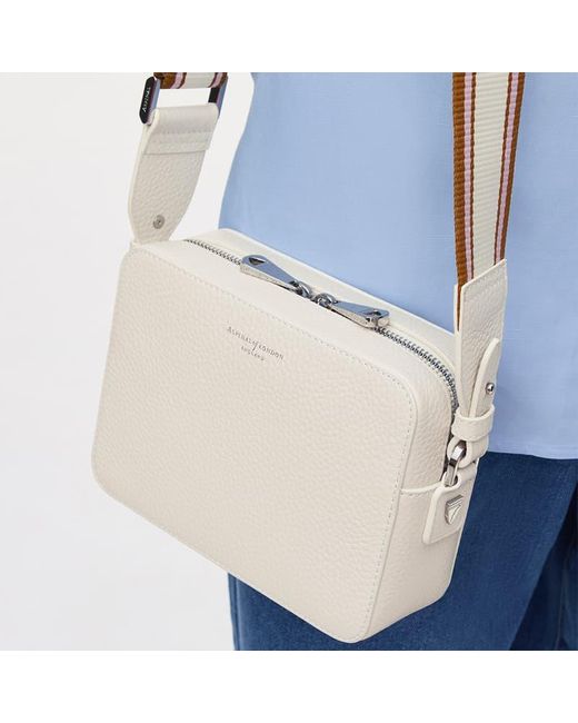 Aspinal White Camera Crossbody Bag With Interchangeable Straps