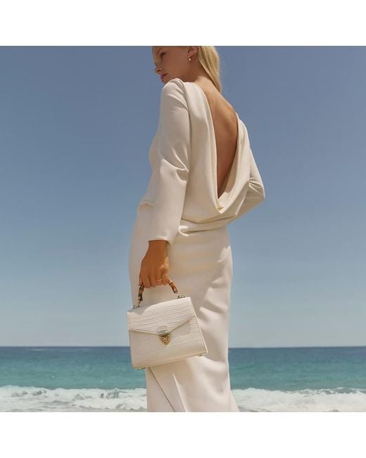 Aspinal White Midi Mayfair 2 Bag