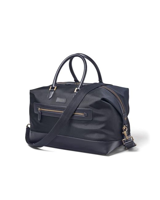 Aspinal Blue Weekend Bag for men