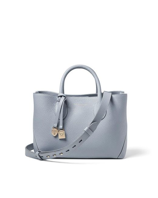 Aspinal Blue Midi London Tote