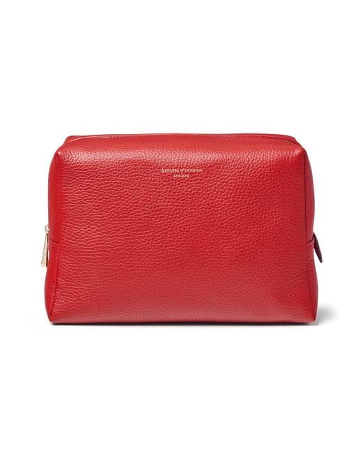 Aspinal Red Toiletry Bag