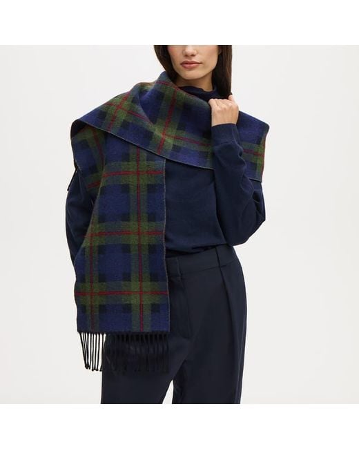 Aspinal Green Premium Merino Wool Oversized Scarf