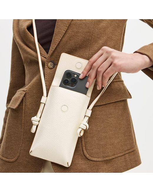 Aspinal Natural Ella Phone Pouch