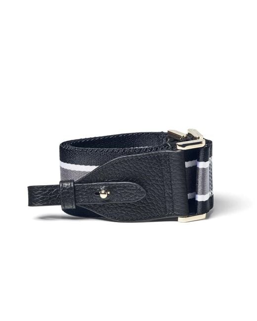 Aspinal Black Ella Webbing Strap