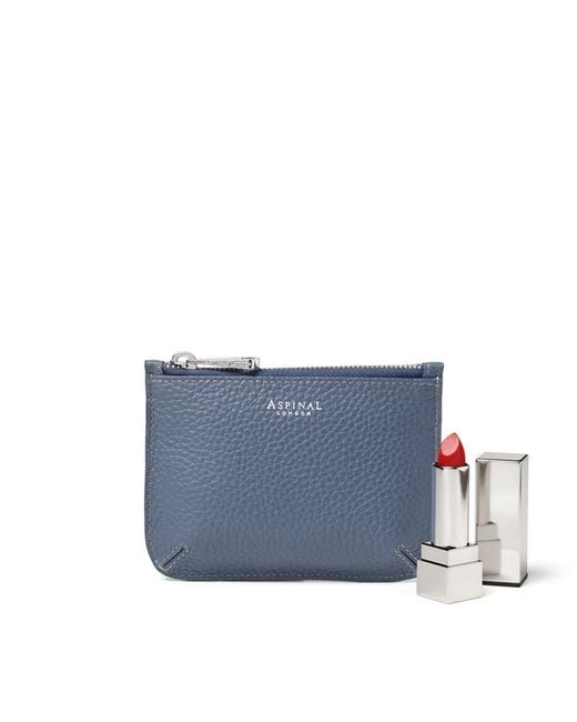 Aspinal Blue Small Ella Pouch
