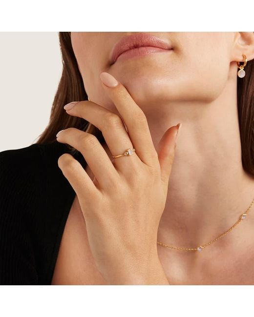 Aspinal Metallic Gemstone Ring