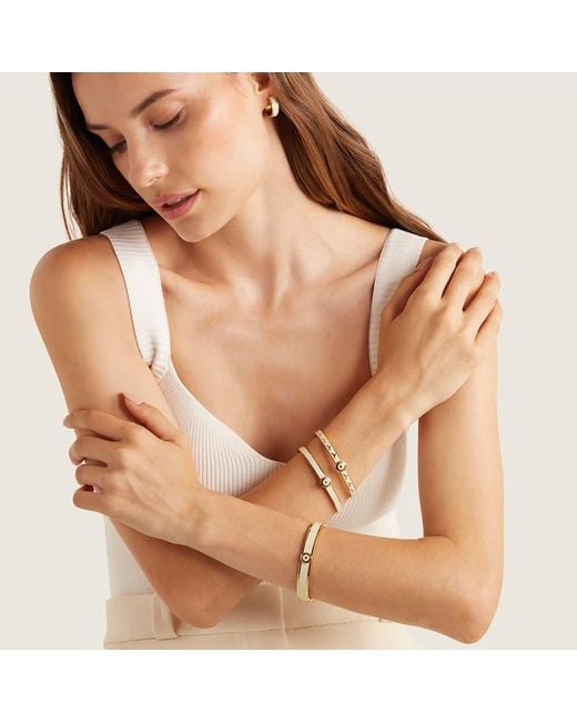 Aspinal Metallic Enamel Huggie Earrings & Bangle Set