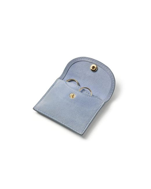 Aspinal Blue Double Ring Pouch