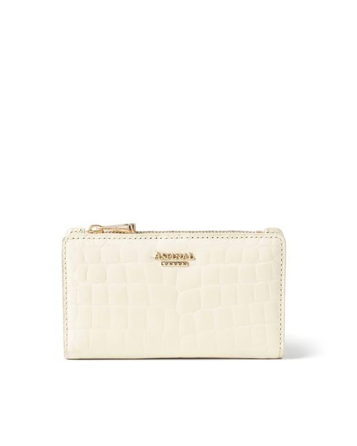 Aspinal Natural Mayfair Coin & Card Leather Wallet