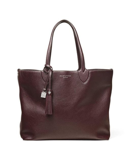 Aspinal Red Hudson Tote Bag