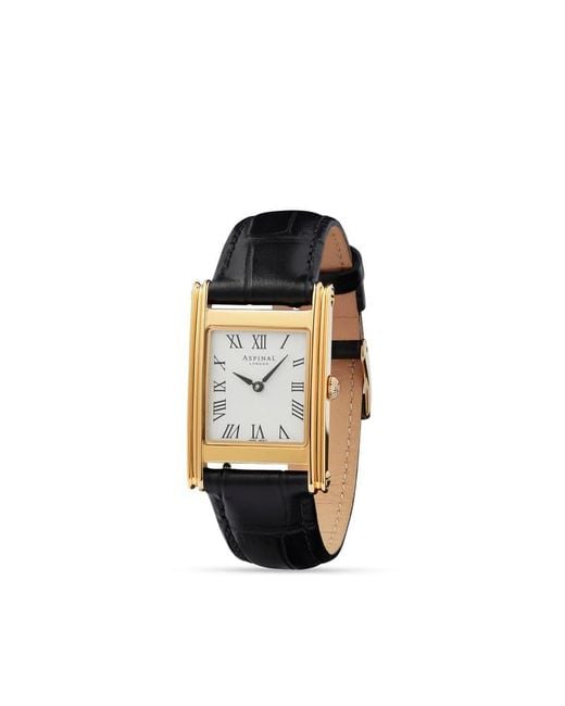 Aspinal Black The Mayfair Watch